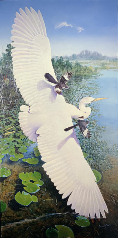 Everglades Escort. This is large 6ft tall canvas.